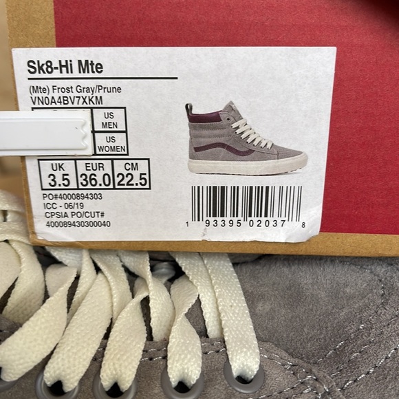 Vans Sk8-Hi MTE Forest Gray/Prune sneakers WMNS - Picture 16 of 16